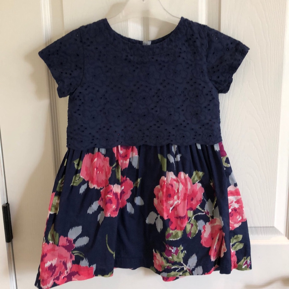Mini Boden floral and eyelet dress